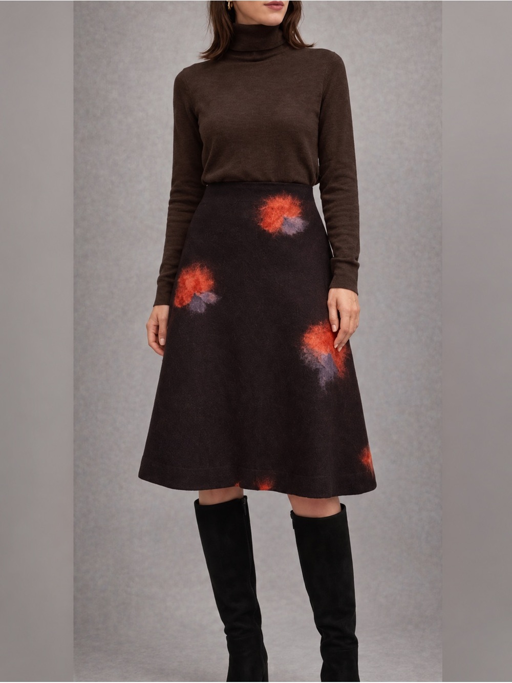 Olivia Parker A-Line Midi Skirt size small